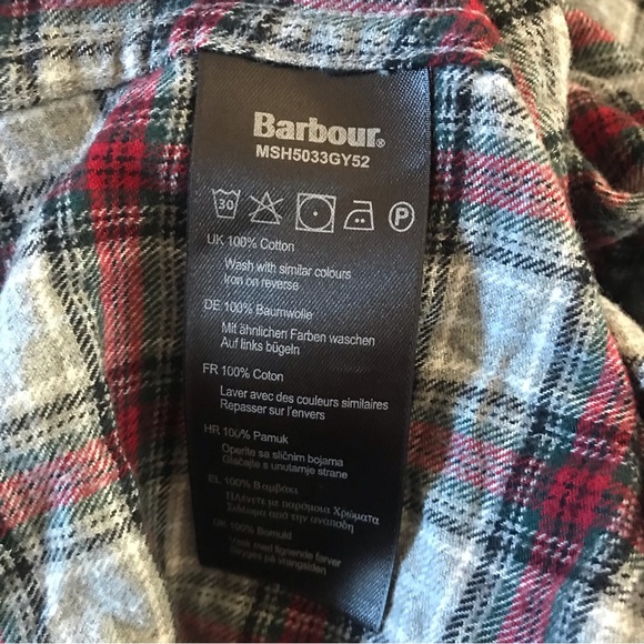 Barbour Checked Buttoned Shirt Tailored Fit - Picture 8 of 8